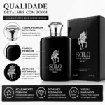 PERFUME FRAGRANCE WORLD SOLO BLACK MEN EDP 100ML MASCULINO - Imagem 3