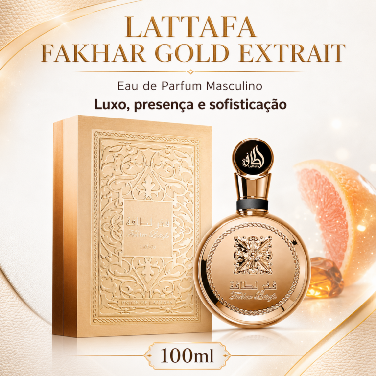 PERFUME LATTAFA FAKHAR GOLD EXTRAIT EDP 100ML MASCULINO