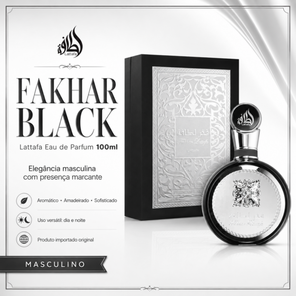 PERFUME LATTAFA FAKHAR BLACK EDP 100ML MASCULINO