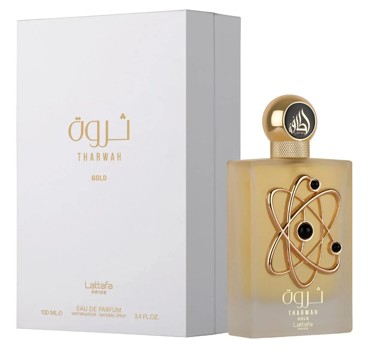 13bb5e9249f1ea3cb255e519876ef72a.webp Lattafa Pride Tharwah Gold 100ml - Imagem 1