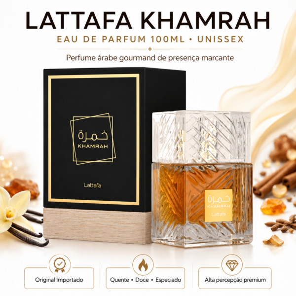 PERFUME LATTAFA KHAMRAH EAU DE PARFUM 100ML UNISSEX