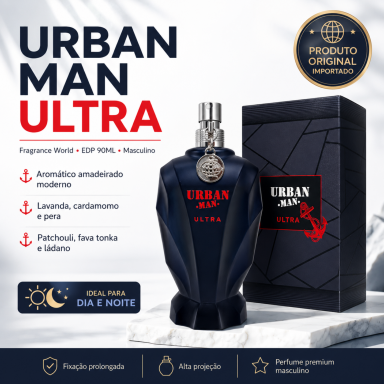 PERFUME FRAGRANCE WORLD URBAN MAN ULTRA EDP 90ML MASCULINO