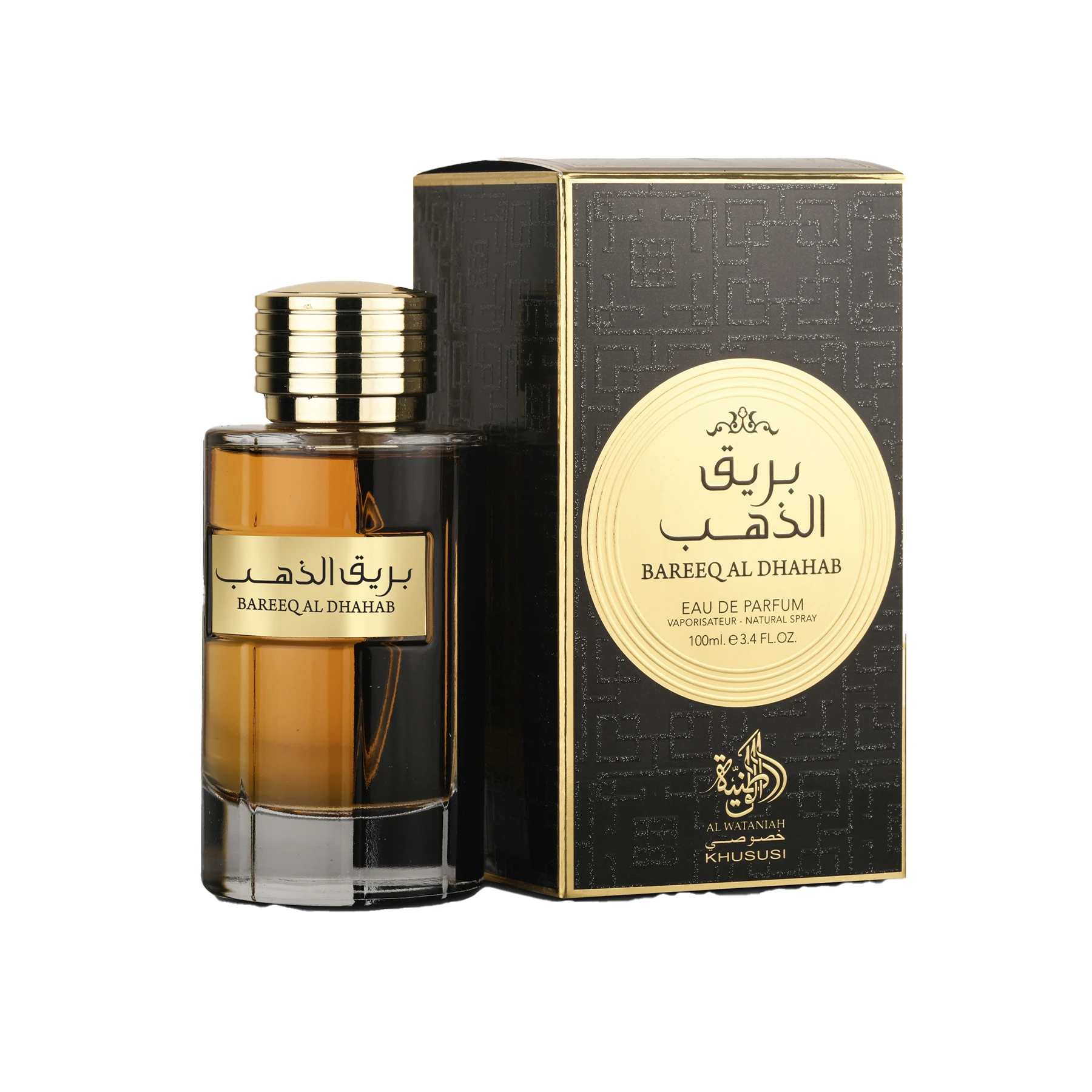 4dd2007379a3fdc3c838e70f2b60bee7.webp PERFUME BAREEQ AL DHAHAB AL WATANIAH EAU DE PARFUM 100ML - Imagem 1