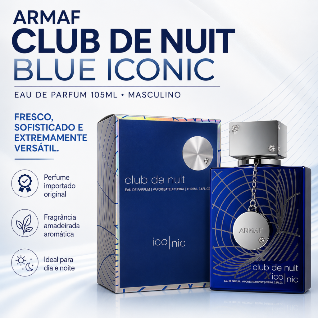 PERFUME ARMAF CLUB DE NUIT BLUE ICONIC EDP 105ML MASCULINO