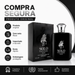 PERFUME FRAGRANCE WORLD SOLO BLACK MEN EDP 100ML MASCULINO - Imagem 6