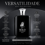 PERFUME FRAGRANCE WORLD SOLO BLACK MEN EDP 100ML MASCULINO - Imagem 7
