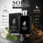 PERFUME FRAGRANCE WORLD SOLO BLACK MEN EDP 100ML MASCULINO - Imagem 5