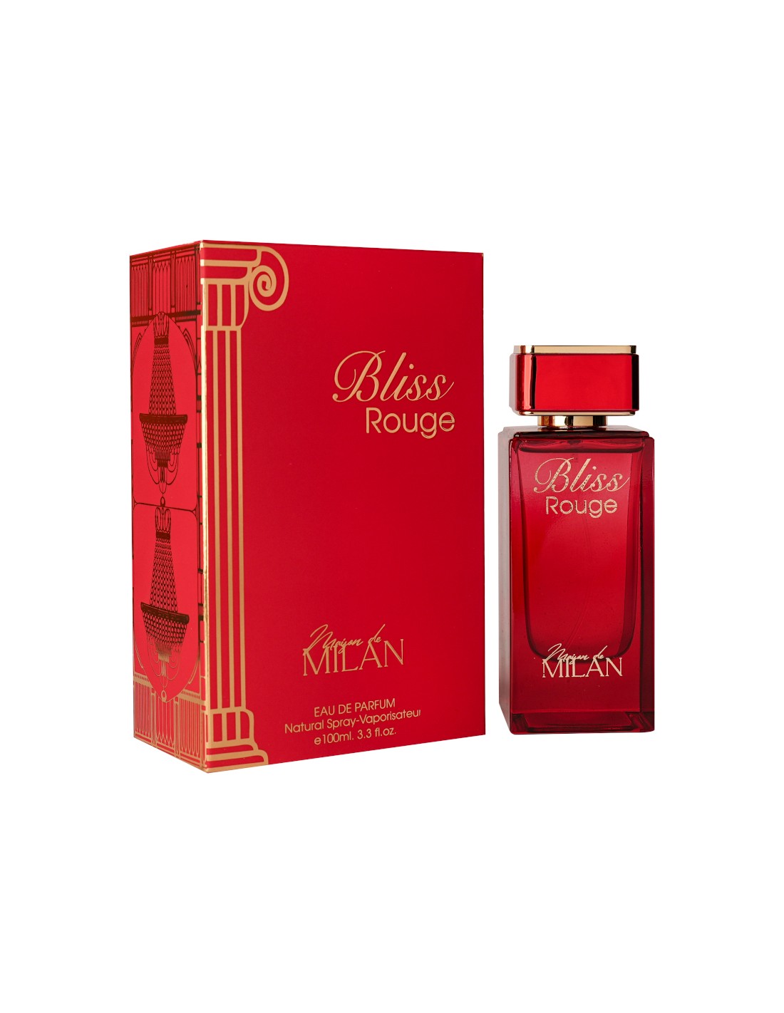 8bdc9401bcd4b587a23ededb2cf2e6a0.jpg Milan Bliss Rouge EDP 100ml - Imagem 1