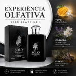 PERFUME FRAGRANCE WORLD SOLO BLACK MEN EDP 100ML MASCULINO - Imagem 2