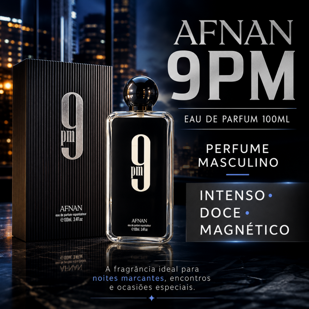 AFNAN 9PM EDP 100ML PERFUME MASCULINO ORIGINAL